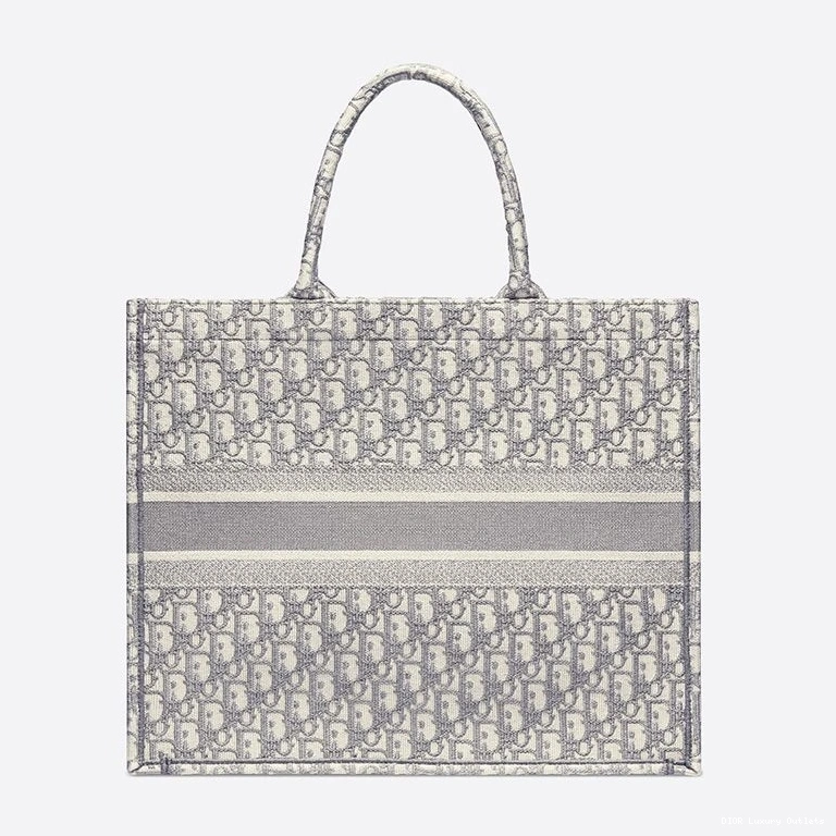 Cheap Canvas Dior Grey Oblique Tote Motif Book 0807 Luxury